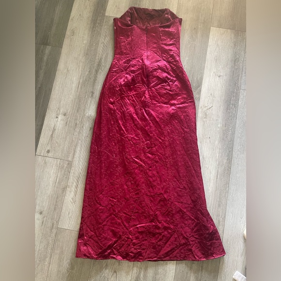 Jessica McClintok Red Satin Dress - Picture 4 of 8